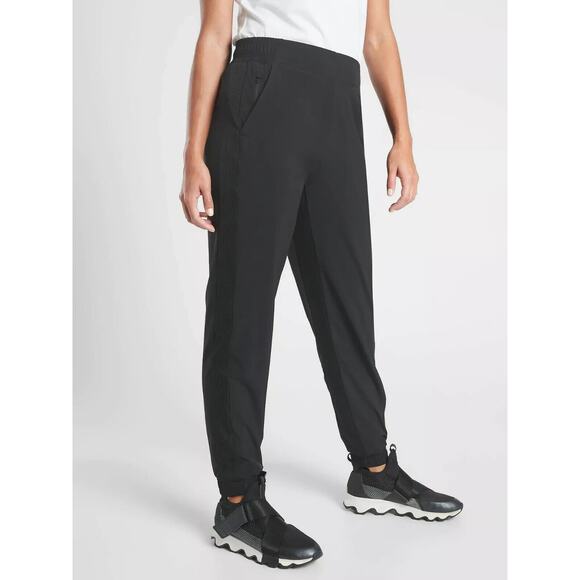 Athleta Brooklyn Lined Jogger Pants Black Stretch Pockets Women's Size 14 - Picture 16 of 16